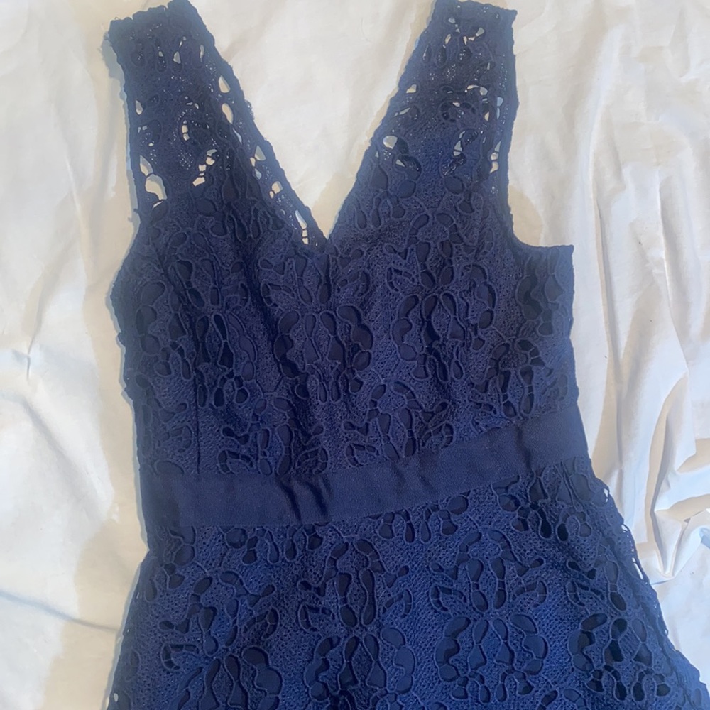 New Banana Republic Navy Crochet Dress 4